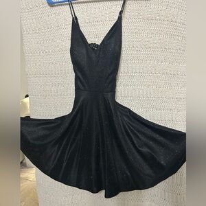 Sparkly Back lace back mini dress